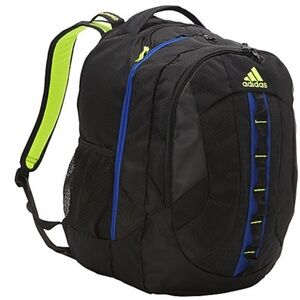 Adidas Black and Neon Men's Backpack